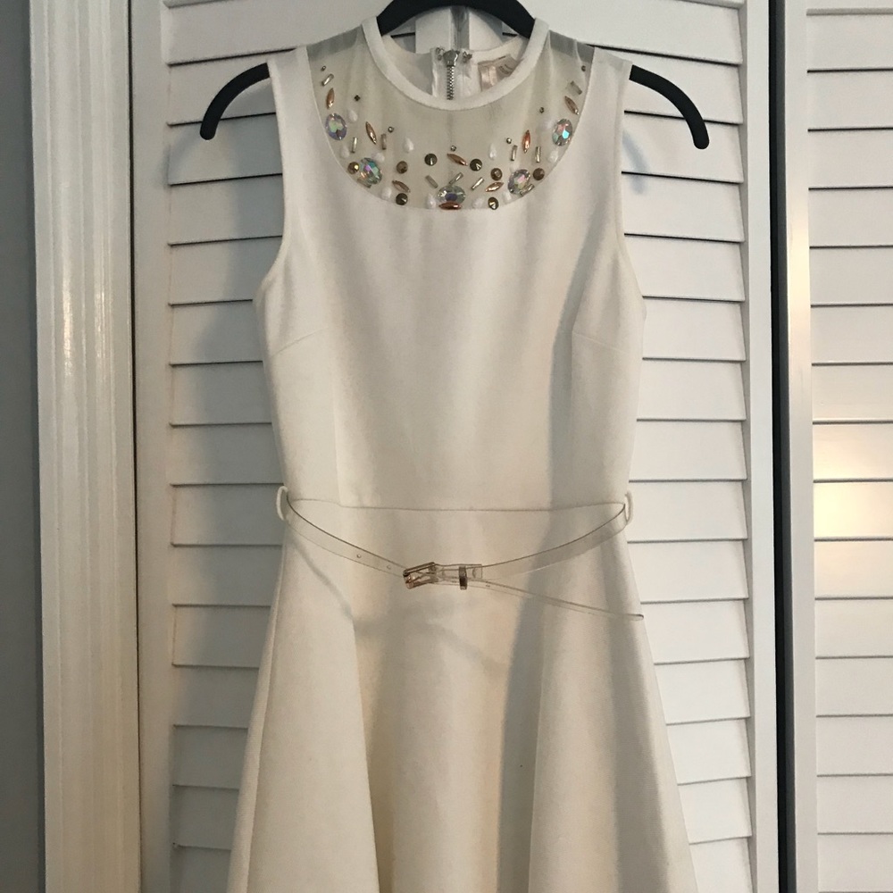 Juniors white formal dress